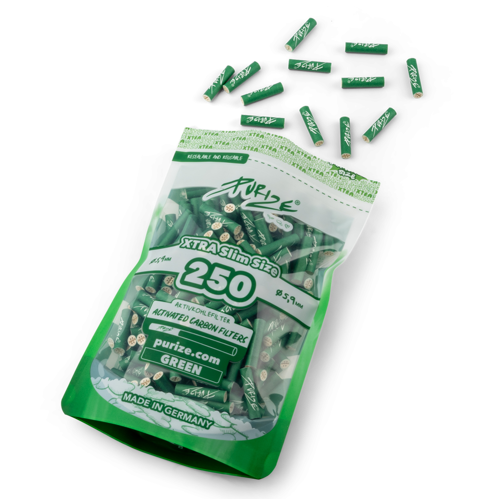 Purize activated carbon filter Xtra Slim | Organic ø 6mm 250 pieces