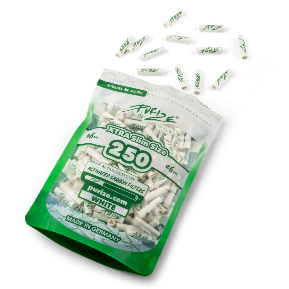 Purize activated carbon filter Xtra Slim | Organic ø 6mm 250 pieces