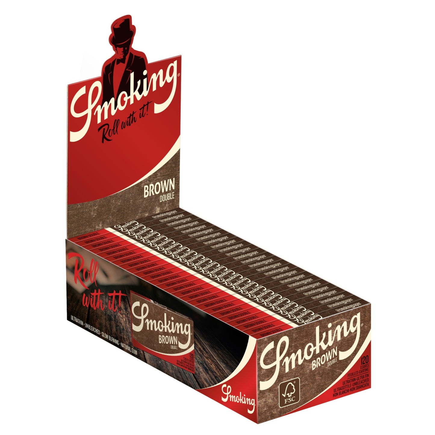 Smoking Brown Doppelfenster 1 1/2 - 25er Box a'120