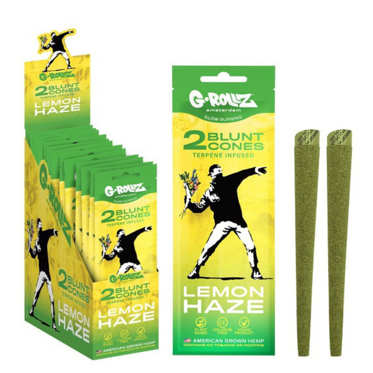 G-ROLLZ, Banksy `s Graffiti " Lemon Haze" Pre- Rolled CBD + Hemp Wraps