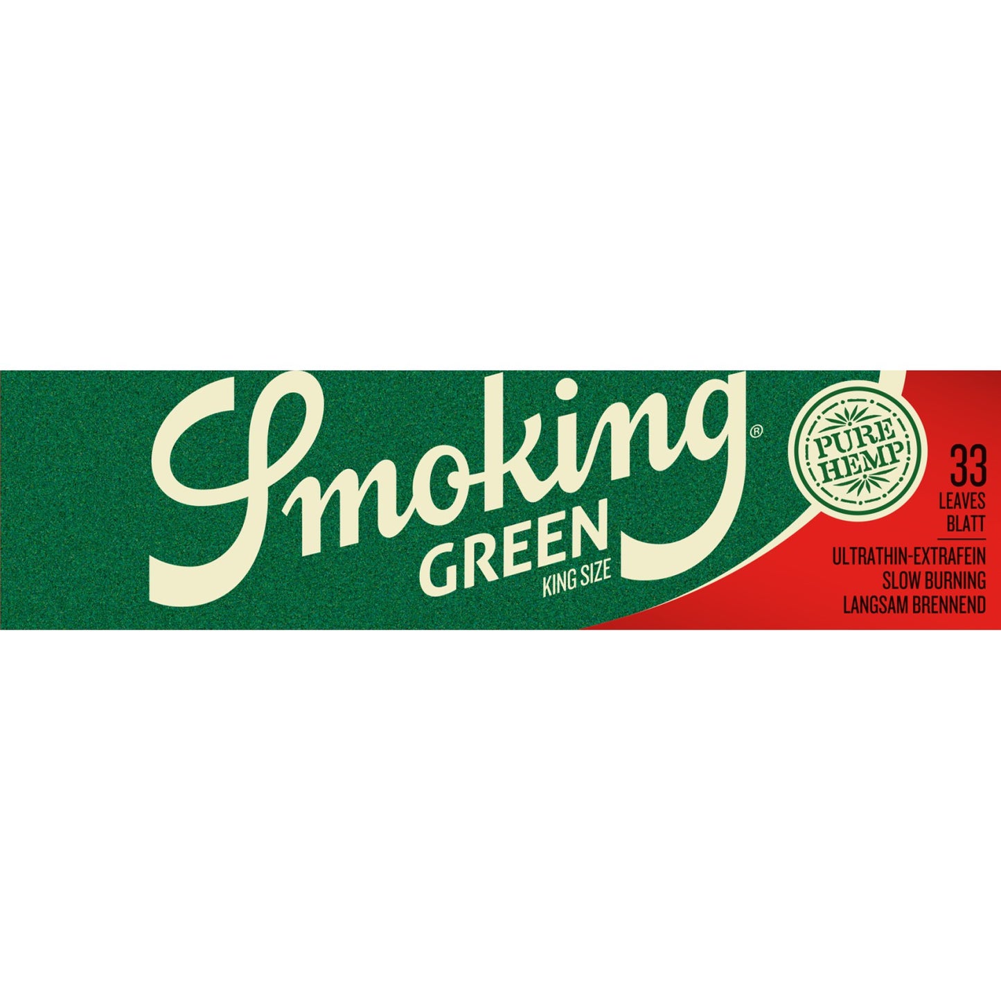 Smoking Green King Size Hemp Rolling Papers 50s